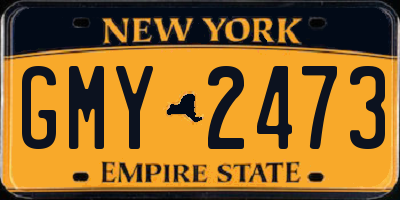 NY license plate GMY2473