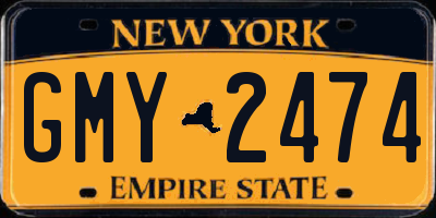 NY license plate GMY2474