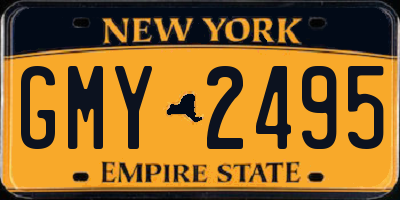 NY license plate GMY2495