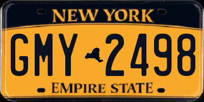 NY license plate GMY2498