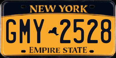 NY license plate GMY2528