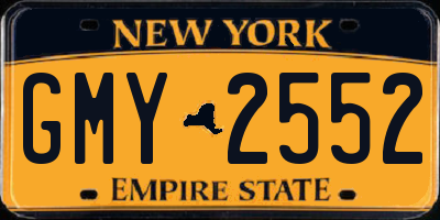 NY license plate GMY2552