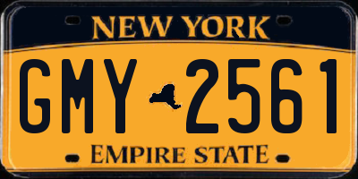 NY license plate GMY2561
