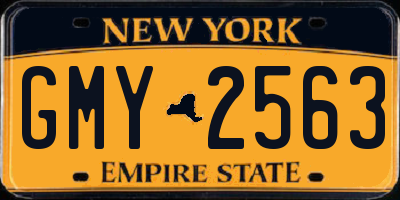 NY license plate GMY2563