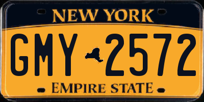NY license plate GMY2572