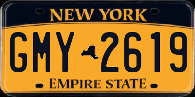 NY license plate GMY2619