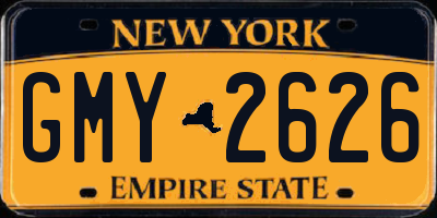 NY license plate GMY2626