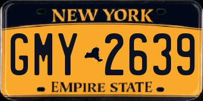 NY license plate GMY2639