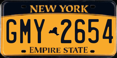 NY license plate GMY2654