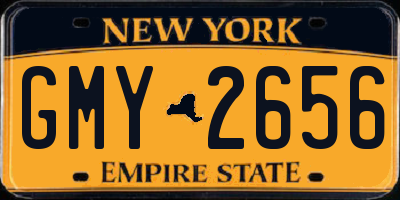 NY license plate GMY2656
