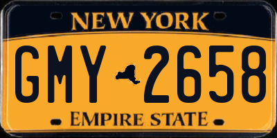 NY license plate GMY2658