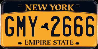 NY license plate GMY2666
