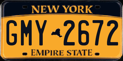 NY license plate GMY2672