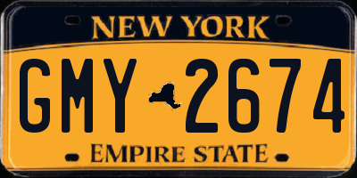 NY license plate GMY2674