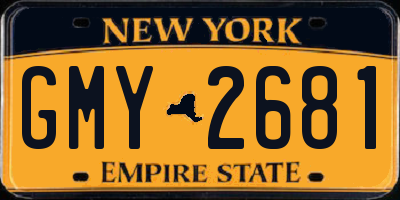 NY license plate GMY2681