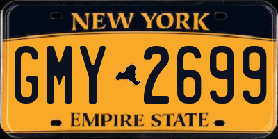 NY license plate GMY2699