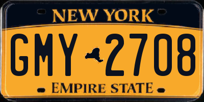 NY license plate GMY2708
