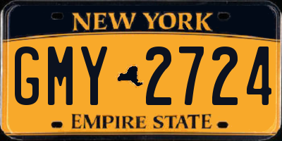 NY license plate GMY2724