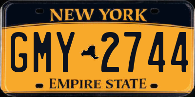 NY license plate GMY2744