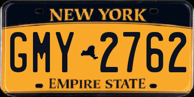 NY license plate GMY2762