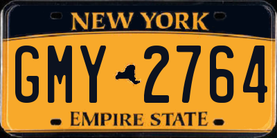 NY license plate GMY2764
