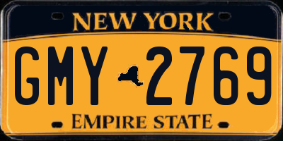 NY license plate GMY2769
