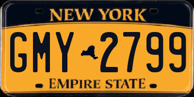 NY license plate GMY2799