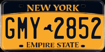 NY license plate GMY2852