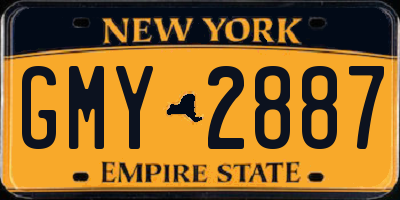 NY license plate GMY2887