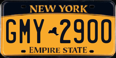 NY license plate GMY2900