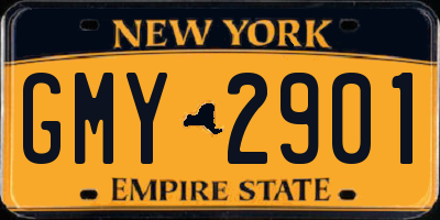 NY license plate GMY2901