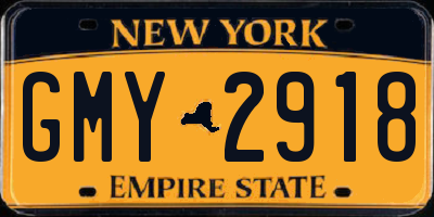 NY license plate GMY2918
