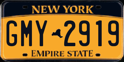 NY license plate GMY2919