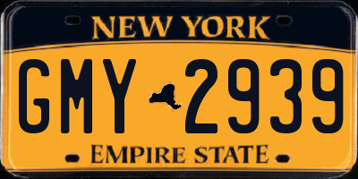 NY license plate GMY2939