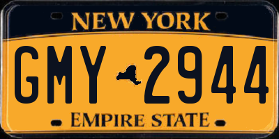 NY license plate GMY2944