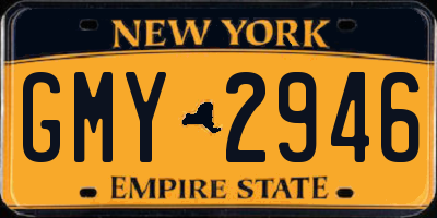 NY license plate GMY2946