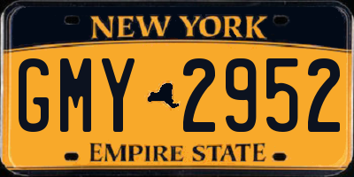 NY license plate GMY2952