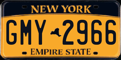 NY license plate GMY2966