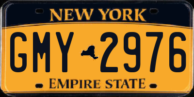 NY license plate GMY2976
