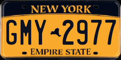 NY license plate GMY2977