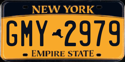 NY license plate GMY2979