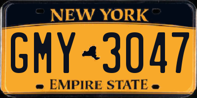 NY license plate GMY3047