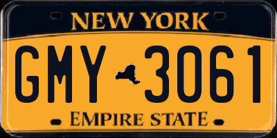 NY license plate GMY3061