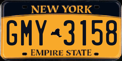 NY license plate GMY3158