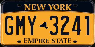 NY license plate GMY3241
