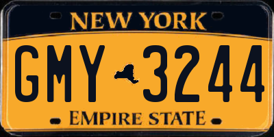 NY license plate GMY3244