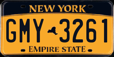 NY license plate GMY3261