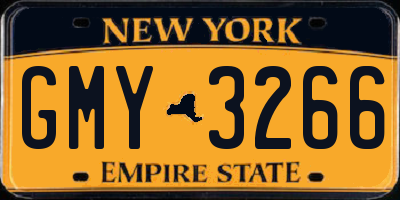 NY license plate GMY3266
