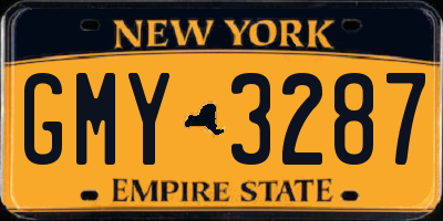 NY license plate GMY3287