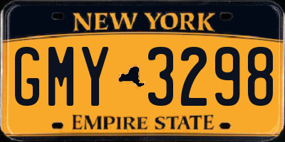 NY license plate GMY3298